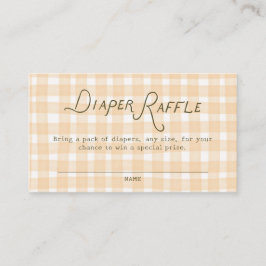 Tarjeta De Recepción Quirky Pequeña Calabaza Baby Shower Diaper Raffle