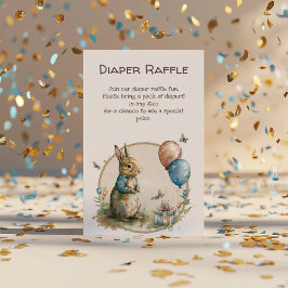 Tarjeta De Recepción Rabbit Peter Baby Shower diaper raffle