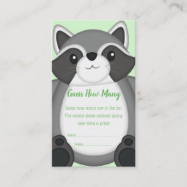 Tarjeta De Recepción Raccoon Baby Shower Woodland