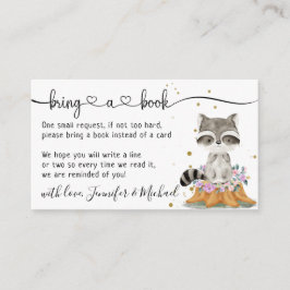Tarjeta De Recepción Raccoon Bring un libro