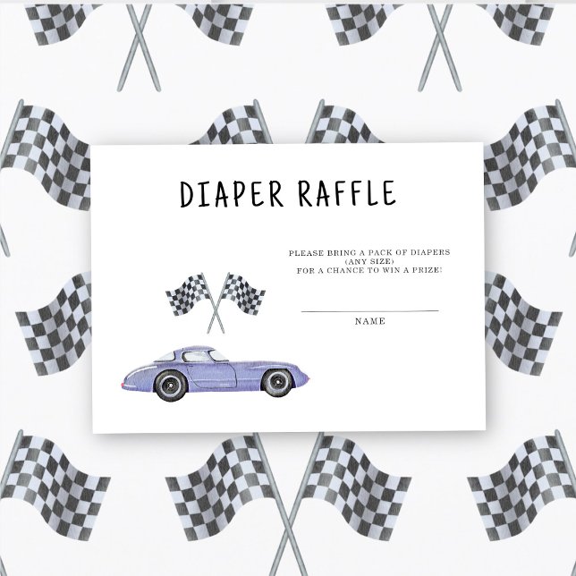 Tarjeta De Recepción Race Car Baby Shower - rifa de pañales (Subido por el creador)