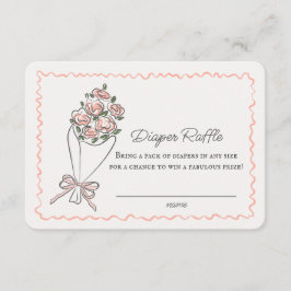 Tarjeta De Recepción Raffé floral del mercado de las flores rosadas Ins