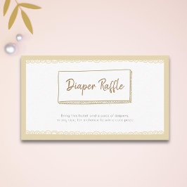 Tarjeta De Recepción Raffle amarillo sencillo moderno