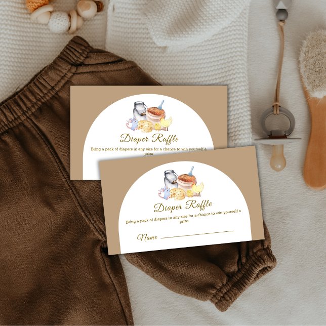 Tarjeta De Recepción Raffle Baby Shower (Farm Chicken Mouse Diaper Raffle Baby Shower Enclosure Card)