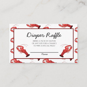 Tarjeta De Recepción Raffle Baby Shower Diaper Cajun Crawfish Sur