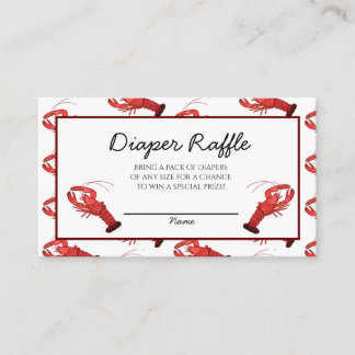 Tarjeta De Recepción Raffle Baby Shower Diaper Cajun Crawfish Sur