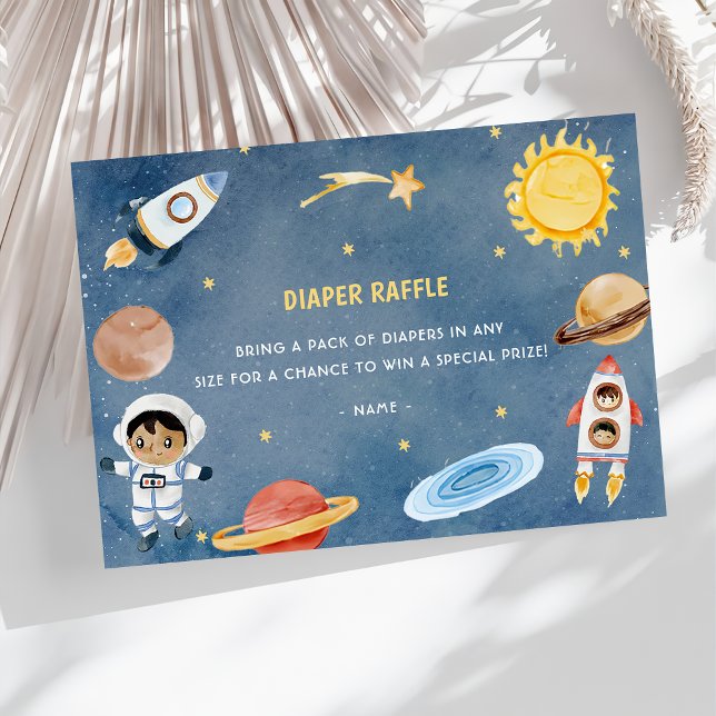 Tarjeta De Recepción Raffle Baby Shower Diaper del Espacio Ultraterrest (Subido por el creador)