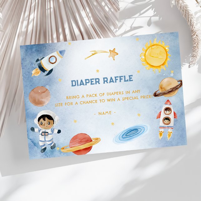 Tarjeta De Recepción Raffle Baby Shower Diaper del Espacio Ultraterrest (Subido por el creador)
