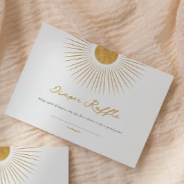 Tarjeta De Recepción Raffle Baby Shower Diaper Mínimo Sunshine