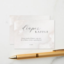 Tarjeta De Recepción Raffle Baby Shower Diaper Neutral de Género