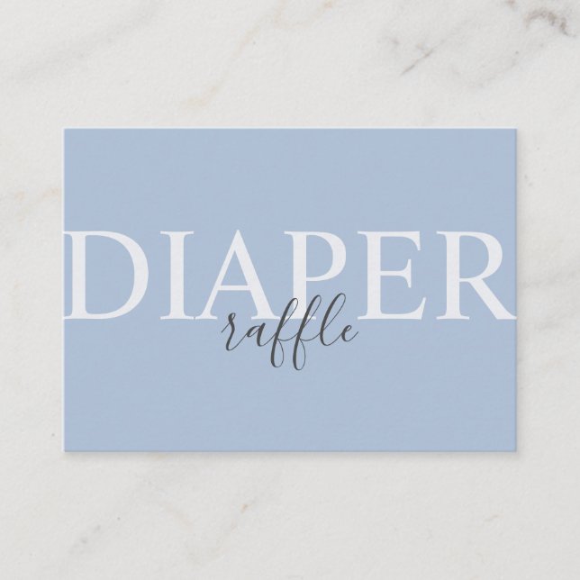 Tarjeta De Recepción Raffle Baby Shower Dusty Blue simple y moderno (Anverso)