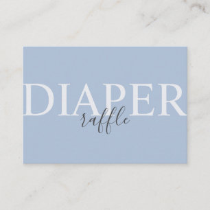 Tarjeta De Recepción Raffle Baby Shower Dusty Blue simple y moderno