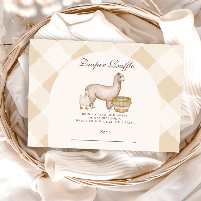 Tarjeta De Recepción Raffle de Baby Shower de crecimiento local (Subido por el creador)