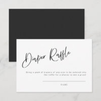 Raffle de Baby Shower de inspiración gótica negra