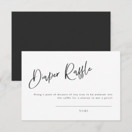 Tarjeta De Recepción Raffle de Baby Shower de inspiración gótica negra