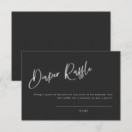 Tarjeta De Recepción Raffle de Baby Shower de inspiración gótica negra