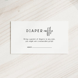 Tarjeta De Recepción Raffle de Baby Shower Neutral simple y moderno