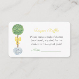 Tarjeta De Recepción Raffle de Baby Shower neutro de género preppy