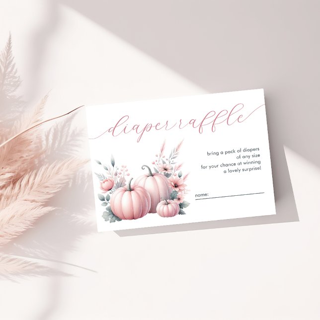Tarjeta De Recepción Raffle de calabaza pequeña rosa (Subido por el creador)
