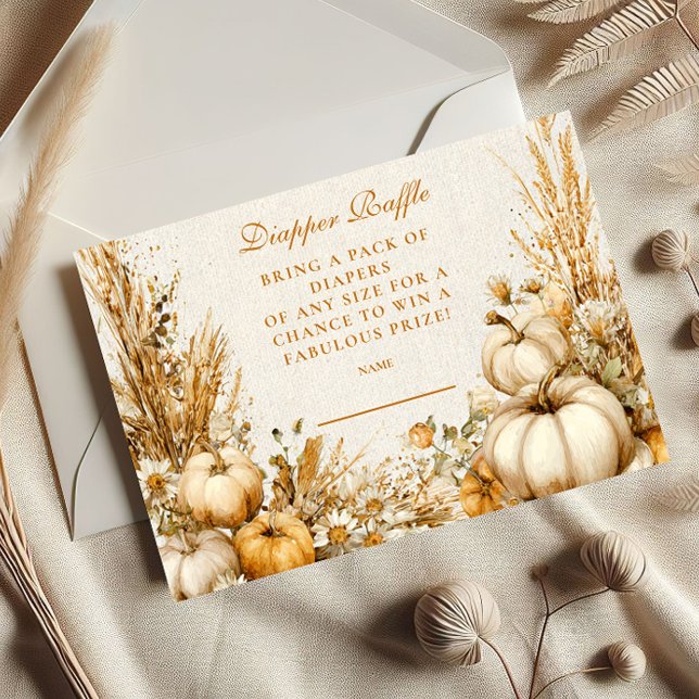 Tarjeta De Recepción Raffle de calabaza rusa de otoño (Subido por el creador)