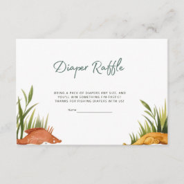 Tarjeta De Recepción Raffle de Diaper de Pesca Emocionante Reel