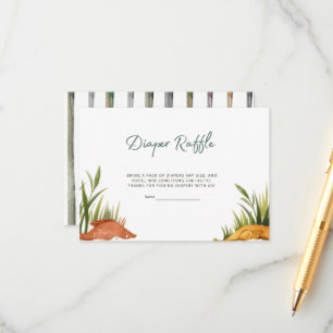 Tarjeta De Recepción Raffle de Diaper de Pesca Emocionante Reel