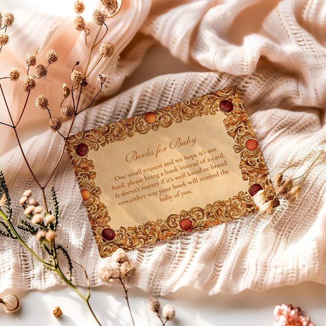 Tarjeta De Recepción Raffle de Diapper elegante con fruta y oliage (Subido por el creador)