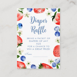 Tarjeta De Recepción Raffle de fresa y arándano