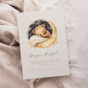 Tarjeta De Recepción Raffle de la luna del oso durmiente