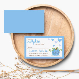 Tarjeta De Recepción Raffle de pañal de Baby Shower de calabaza