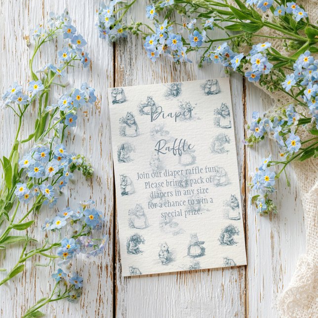 Tarjeta De Recepción Raffle de pañal de ratón pequeño para el libro de  (Subido por el creador)