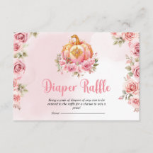 Raffle de pañales Baby Shower para calabaza de Hal