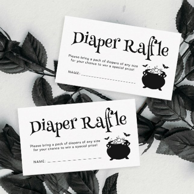 Tarjeta De Recepción Raffle de pañales de Halloween para Baby Shower pa (Subido por el creador)