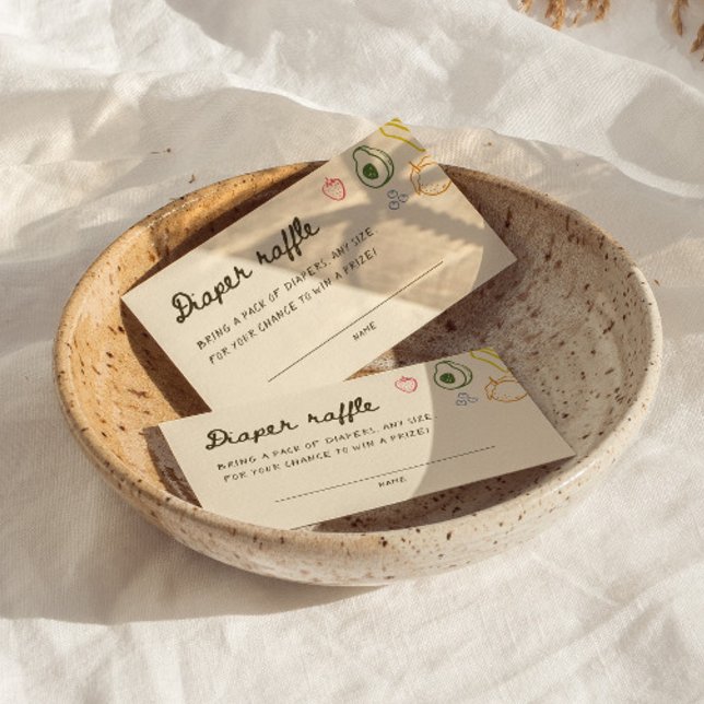 Tarjeta De Recepción Raffle de pañales de mano de cultivo local (Subido por el creador)