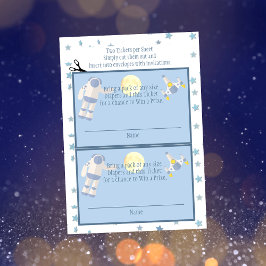 Tarjeta De Recepción Raffle de pañales del espacio exterior