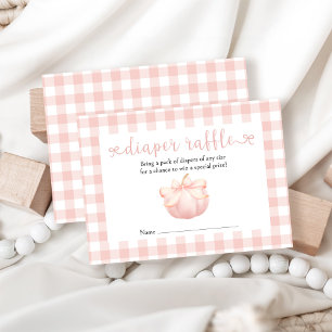 Tarjeta De Recepción Raffle de paño rosado de calabaza pequeña