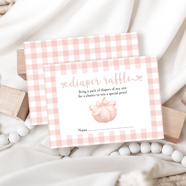 Tarjeta De Recepción Raffle de paño rosado de calabaza pequeña (Subido por el creador)