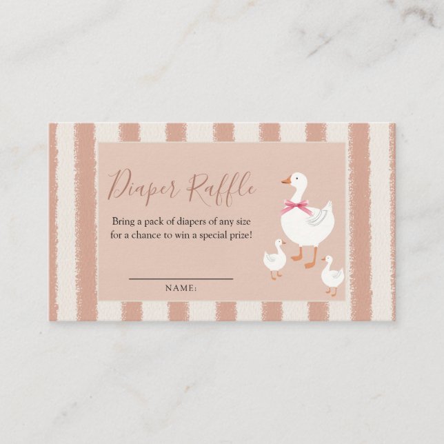 Tarjeta De Recepción Raffle de pañuelo de bebé mojigata y rosado oscuro (Anverso)