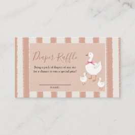 Tarjeta De Recepción Raffle de pañuelo de bebé mojigata y rosado oscuro