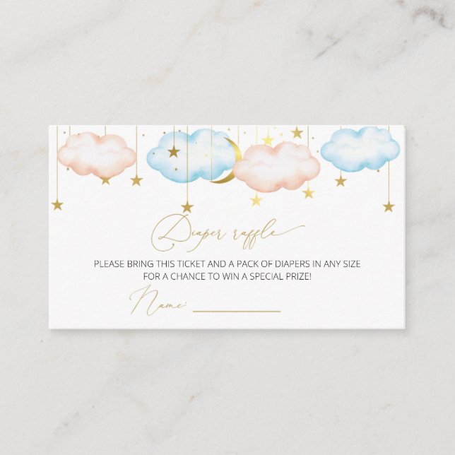 Tarjeta De Recepción Raffle de revelación de género Raffle, Estrella pe (Anverso)