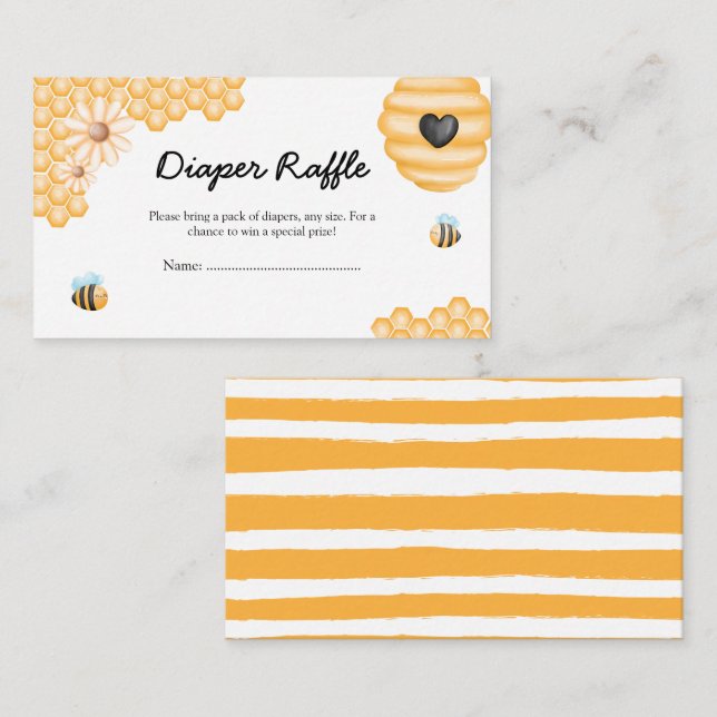 Tarjeta De Recepción Raffle de verano de mamá a abeja (Anverso / Reverso)