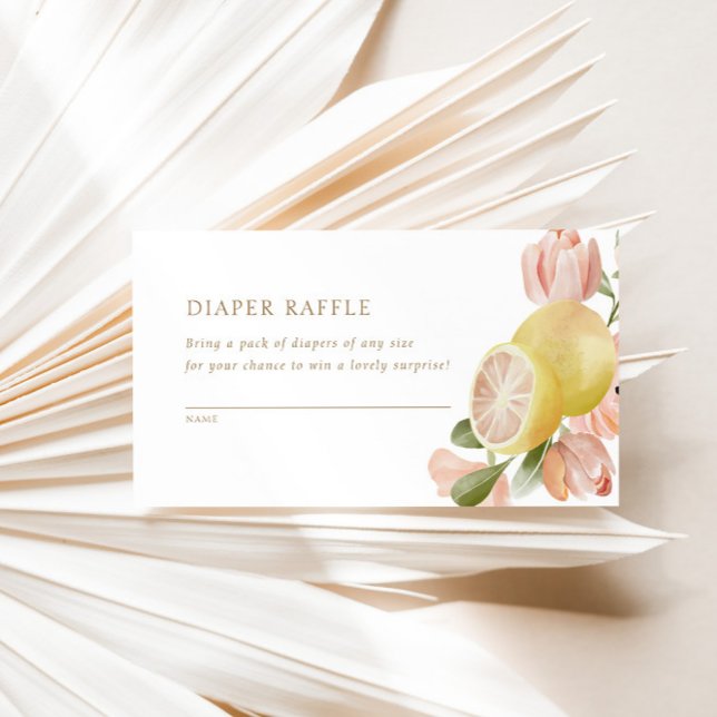 Tarjeta De Recepción Raffle de verano moderno rosado de Lemonade (Subido por el creador)