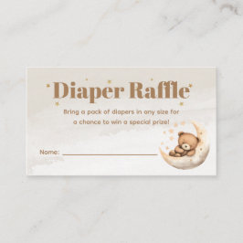 Tarjeta De Recepción Raffle del oso de peluche marrón neutro de género