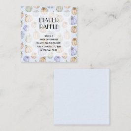 Tarjeta De Recepción Raffle del pañal Baby Shower del calabaza azul