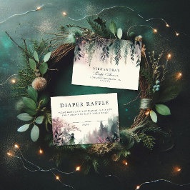 Tarjeta De Recepción Raffle Diaper Montañas de Hadas Forestales Encanta