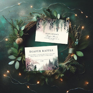 Tarjeta De Recepción Raffle Diaper Montañas de Hadas Forestales Encanta