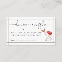 Tarjeta De Recepción Raffle E del pañal neutral de género Bonjour Bebe