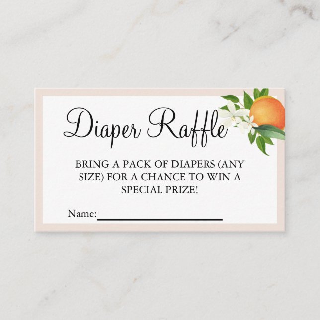 Tarjeta De Recepción Raffle editable de Baby Shower de pequeño cutie (Anverso)