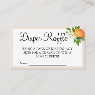 Tarjeta De Recepción Raffle editable de Baby Shower de pequeño cutie