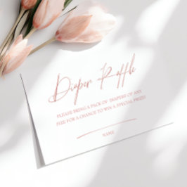 Tarjeta De Recepción Raffle elegante y rosa suave